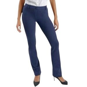 Betabrand Navy Blue Straight Leg Classic Dress Pant Yoga Pant